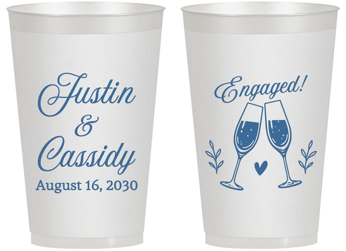 Personalized Engagement 14 oz Frosted Cups - Engaged | 10013