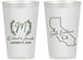 Personalized Wedding 14 oz Frosted Cups - California | 104