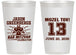 Personalized Bar Mitzvah 14 oz Frosted Cups - 13th Birthday Football | 110002