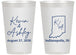 Personalized Wedding 14 oz Frosted Cups - Indiana | 113