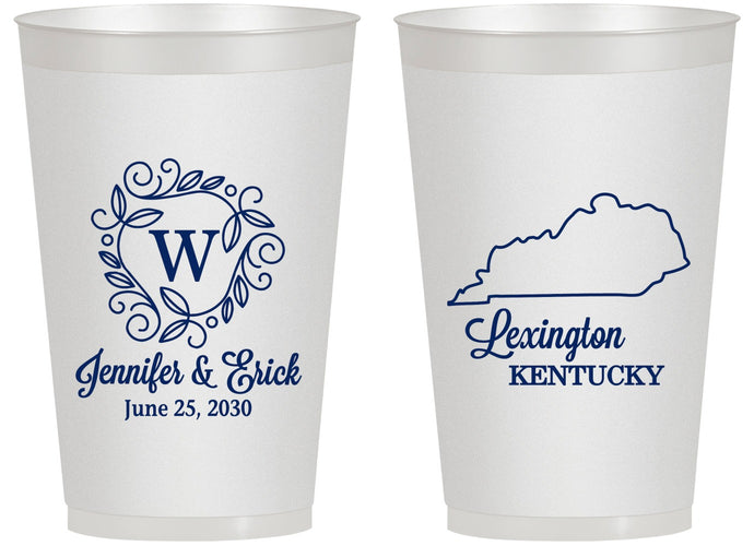 Personalized Wedding 14 oz Frosted Cups - Kentucky | 116