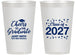 Personalized Graduation 14 oz Frosted Cups - Class Of 2027 Cheers Graduate | 130021