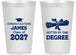 Personalized Graduation 14 oz Frosted Cups - Class Of 2027 Hotter Degree | 130022