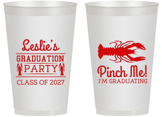 Personalized Graduation 14 oz Frosted Cups - Class Of 2027 Crawfish Boil | 130042