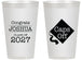 Personalized Graduation 14 oz Frosted Cups - Class Of 2027 Caps Off | 130045
