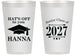 Personalized Graduation 14 oz Frosted Cups - Class Of 2027 Hats Off | 130049