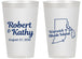 Personalized Wedding 14 oz Frosted Cups - Rhode Island | 138