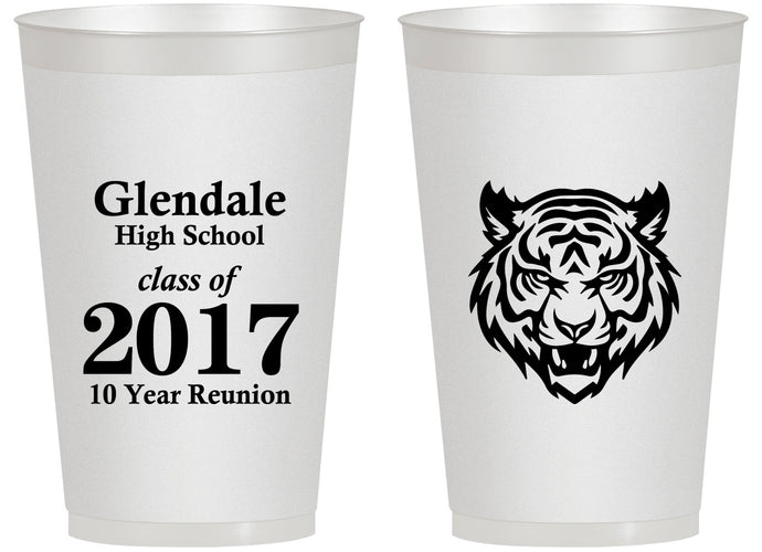 Personalized Class Reunion 14 oz Frosted Cups - Class Of 2017 10 Year | 140000
