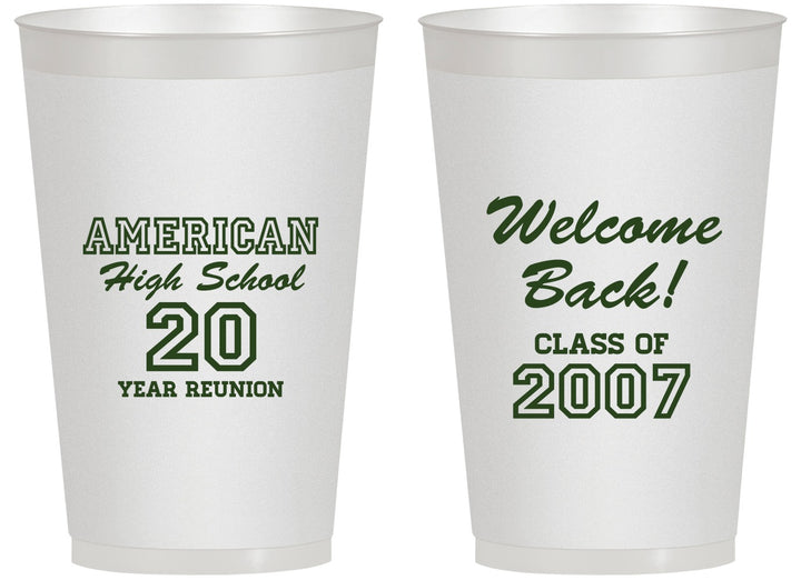 Personalized Class Reunion 14 oz Frosted Cups - Class Of 2007 20 Year | 140001