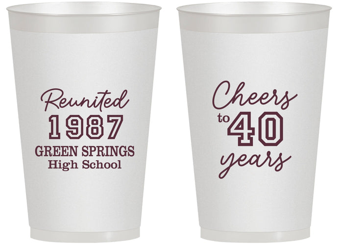 Personalized Class Reunion 14 oz Frosted Cups - Class Of 1987 40 Year | 140003