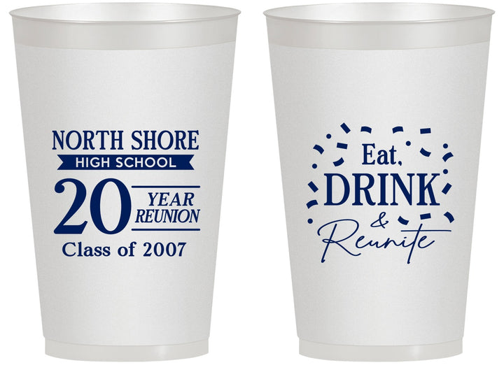 Personalized Class Reunion 14 oz Frosted Cups - Class Of 2007 20 Year | 140006
