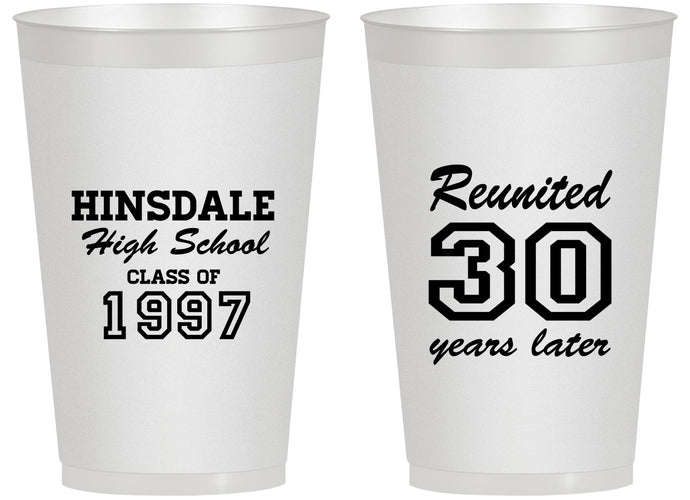 Personalized Class Reunion 14 oz Frosted Cups - Class Of 1997 30 Year | 140012