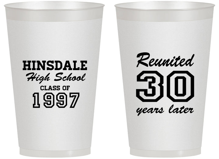 Personalized Class Reunion 14 oz Frosted Cups - Class Of 1997 30 Year | 140012