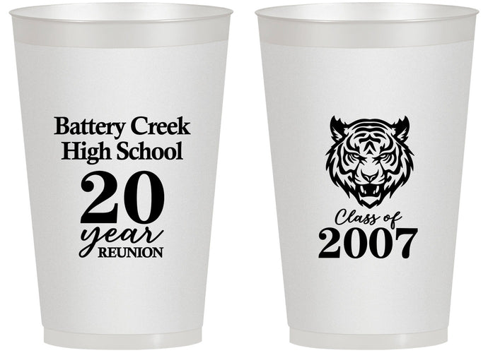 Personalized Class Reunion 14 oz Frosted Cups - Class Of 2007 20 Year | 140016
