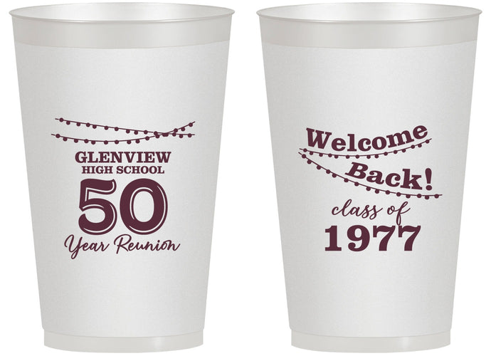 Personalized Class Reunion 14 oz Frosted Cups - Class Of 1977 50 Year | 140019