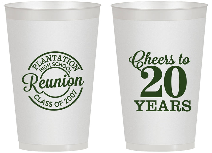 Personalized Class Reunion 14 oz Frosted Cups - Class Of 2007 20 Year | 140021