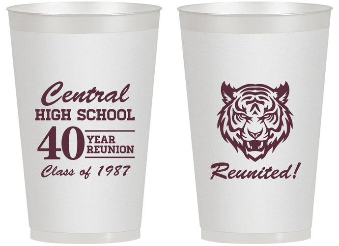 Personalized Class Reunion 14 oz Frosted Cups - Class Of 1987 40 Year | 140023