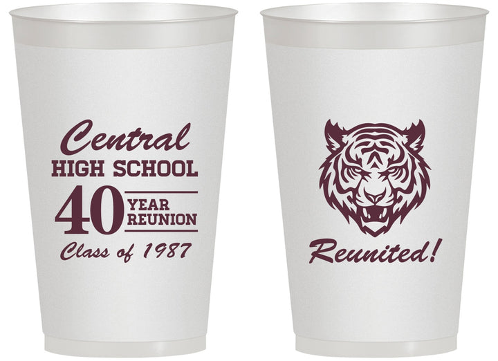 Personalized Class Reunion 14 oz Frosted Cups - Class Of 1987 40 Year | 140023