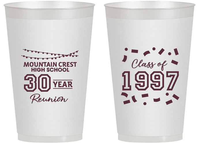 Personalized Class Reunion 14 oz Frosted Cups - Class Of 1997 30 Year | 140027