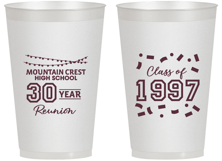 Personalized Class Reunion 14 oz Frosted Cups - Class Of 1997 30 Year | 140027