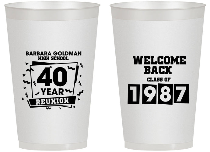 Personalized Class Reunion 14 oz Frosted Cups - Class Of 1987 40 Year | 140028