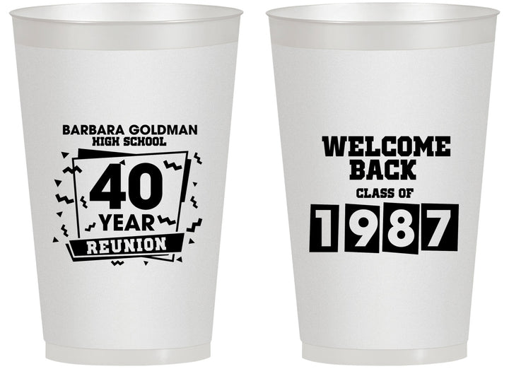Personalized Class Reunion 14 oz Frosted Cups - Class Of 1987 40 Year | 140028