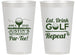 Personalized Retirement 14 oz Frosted Cups - Eat Drink Golf Repeat | 150005