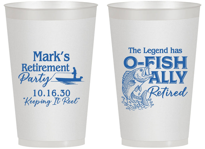 Personalized Retirement 14 oz Frosted Cups - Ofishally Retired | 150008