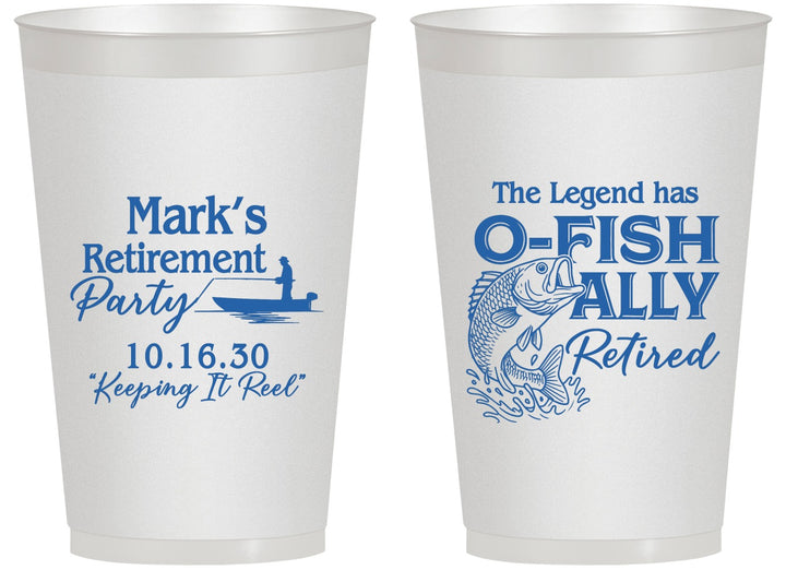 Personalized Retirement 14 oz Frosted Cups - Ofishally Retired | 150008