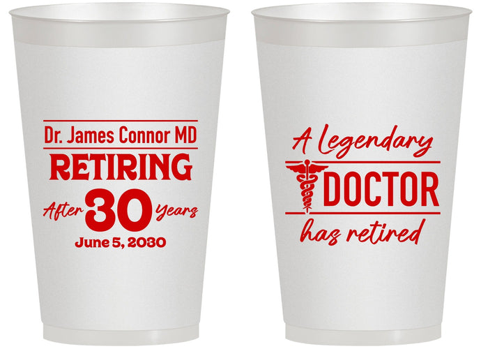 Personalized Retirement 14 oz Frosted Cups - Doctor | 150018