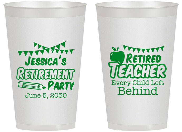 Personalized Retirement 14 oz Frosted Cups - Teacher | 150021