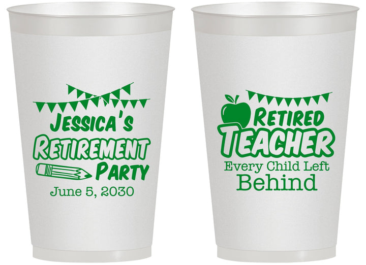 Personalized Retirement 14 oz Frosted Cups - Teacher | 150021