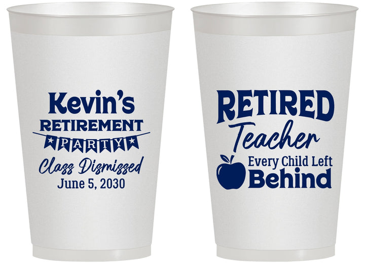 Personalized Retirement 14 oz Frosted Cups - Teacher | 150022