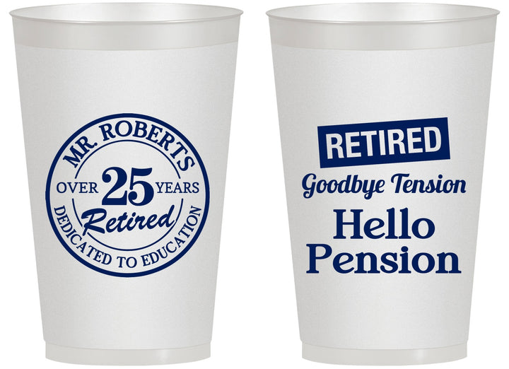 Personalized Retirement 14 oz Frosted Cups - Teacher | 150024