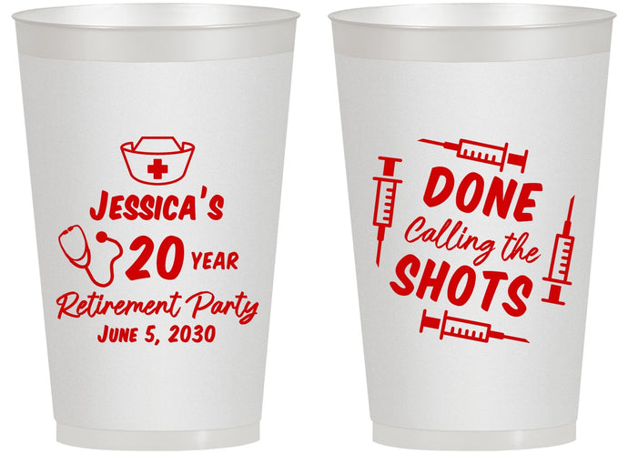 Personalized Retirement 14 oz Frosted Cups - Nurse | 150026