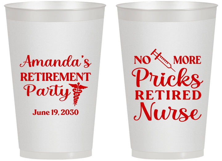 Personalized Retirement 14 oz Frosted Cups - Nurse | 150027