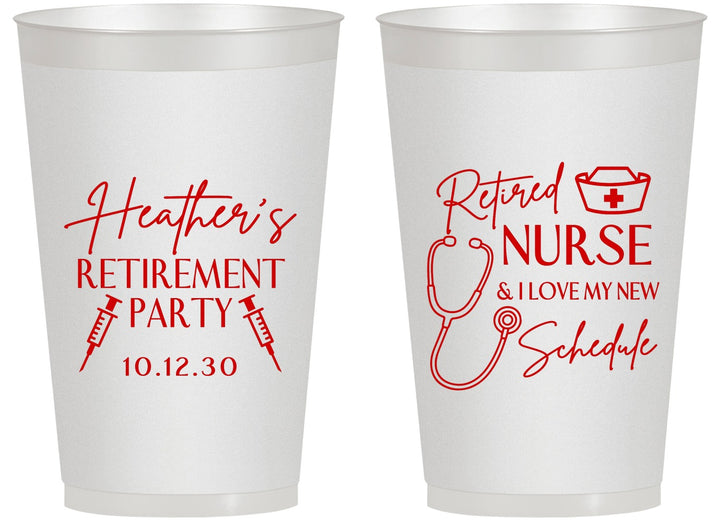 Personalized Retirement 14 oz Frosted Cups - Nurse | 150028