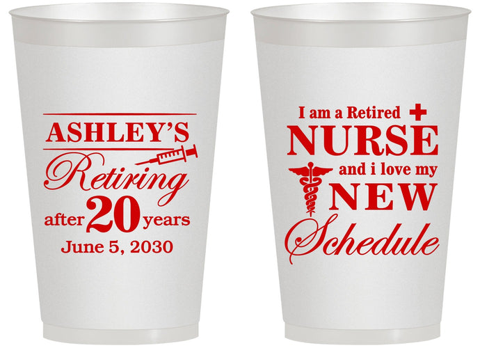 Personalized Retirement 14 oz Frosted Cups - Nurse | 150029