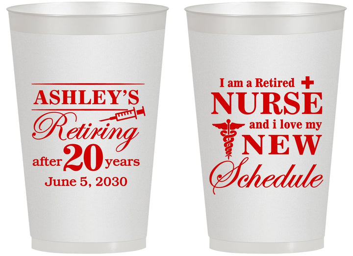 Personalized Retirement 14 oz Frosted Cups - Nurse | 150029
