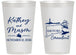 Personalized Wedding 14 oz Frosted Cups - Connecticut | 156