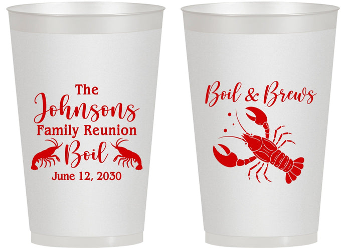 Personalized Family Reunion 14 oz Frosted Cups - Crawfish Boil | 160005