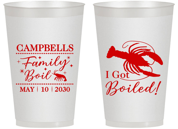 Personalized Family Reunion 14 oz Frosted Cups - Crawfish Boil | 160008