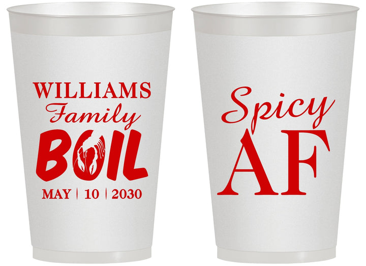 Personalized Family Reunion 14 oz Frosted Cups - Crawfish Boil | 160009