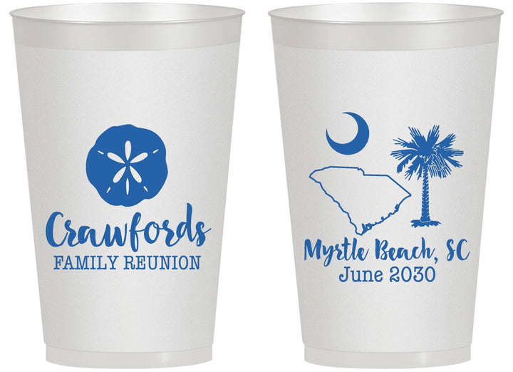 Personalized Family Reunion 14 oz Frosted Cups - South Carolina | 160018