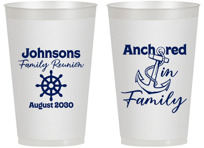Personalized Family Reunion 14 oz Frosted Cups - Cruise Nautical | 160020