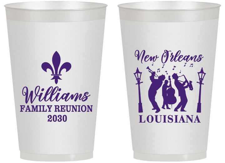 Personalized Family Reunion 14 oz Frosted Cups - New Orleans | 160030