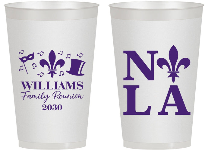 Personalized Family Reunion 14 oz Frosted Cups - New Orleans | 160031