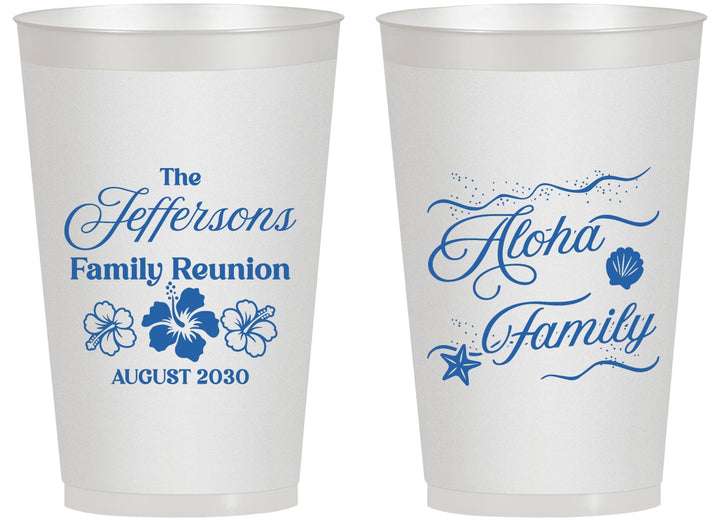 Personalized Family Reunion 14 oz Frosted Cups - Hawaii | 160032