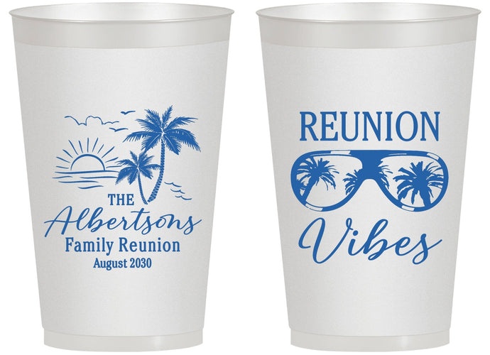 Personalized Family Reunion 14 oz Frosted Cups - Beach | 160034