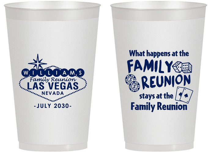 Personalized Family Reunion 14 oz Frosted Cups - Las Vegas | 160038